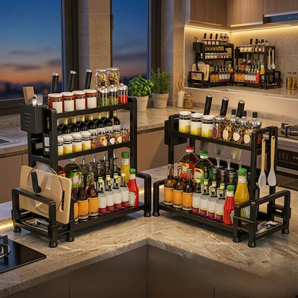Multifunctional seasoning rack