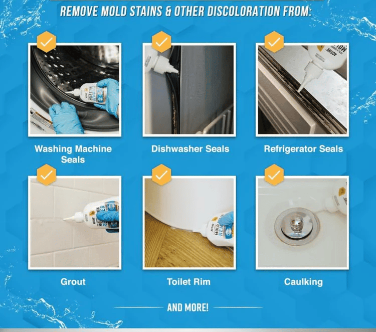 Mold Removal Gel💦Heavy Duty Formula, Multi-Surface Cleaner & Works on Shower & Tile