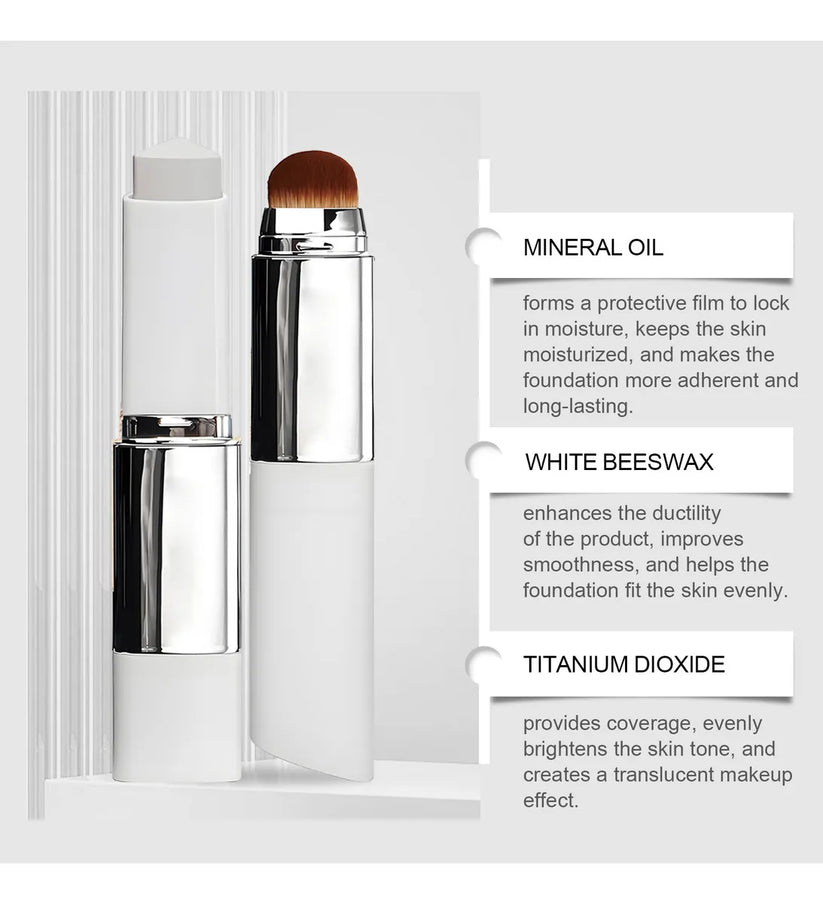 ✨3-in-1 Color-Adjusting Foundation Stick with Built-In Blending Brush