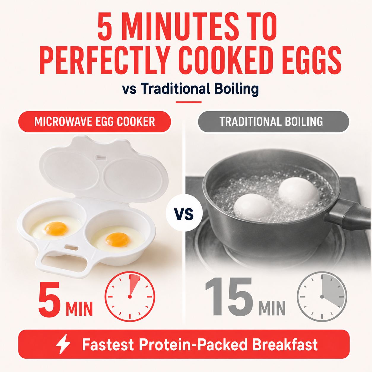 🥚Microwave Egg Poacher with Lid & Handle