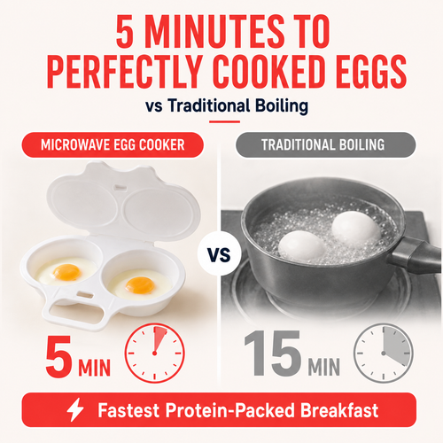 🥚Microwave Egg Poacher with Lid & Handle