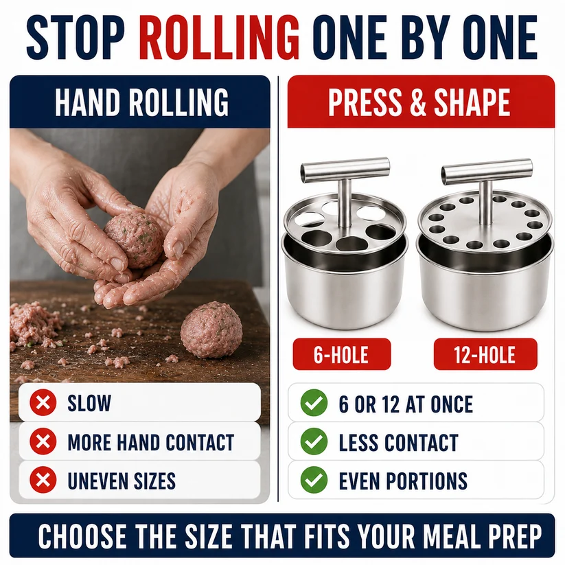 🎉Buy More Get More Free🔥Stainless Steel Meatball Press.