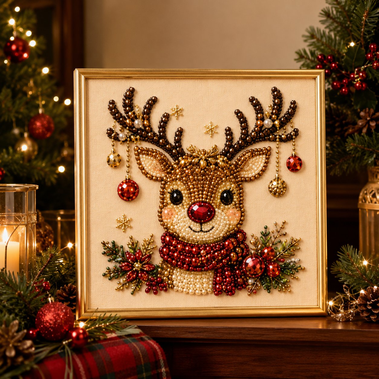 DIY Christmas Pearl Art Kit – Create, Frame & Display