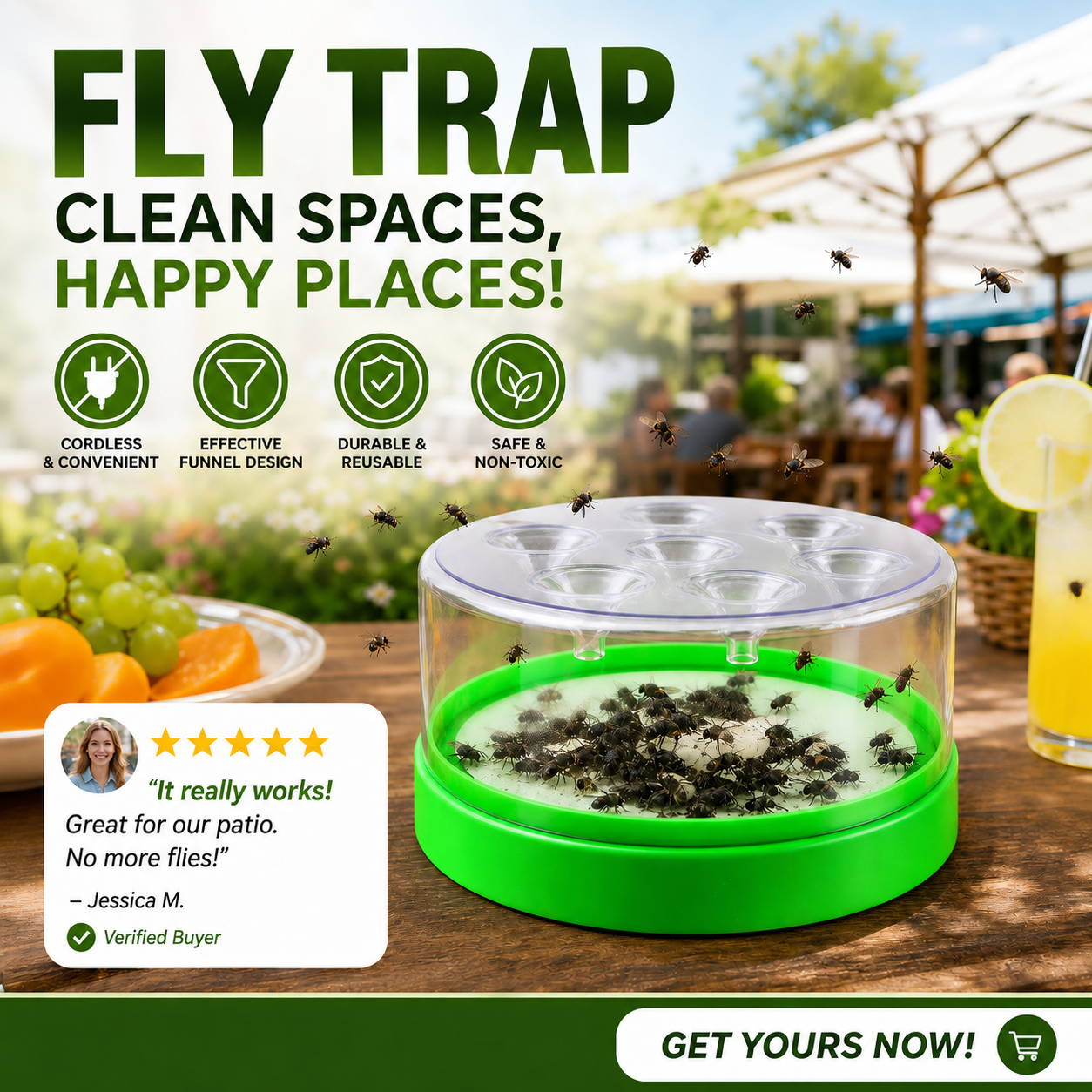 Reusable Fly Trap — Chemical-Free, No Electricity Needed