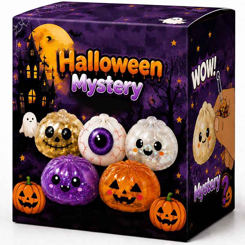 🎃 Halloween Squishy Blind Box — Slow-Rise Dumpling Squeeze Toy