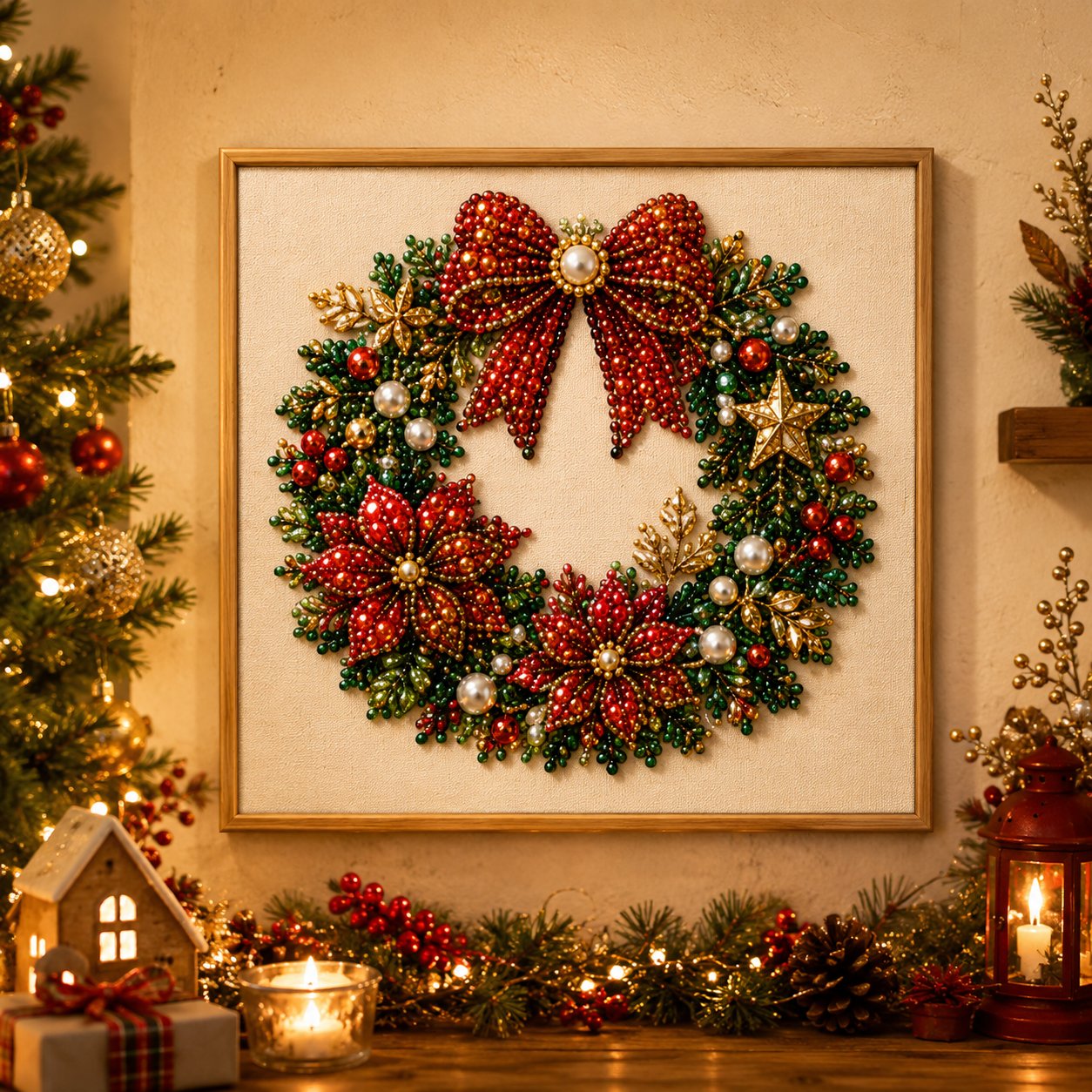 DIY Christmas Pearl Art Kit – Create, Frame & Display