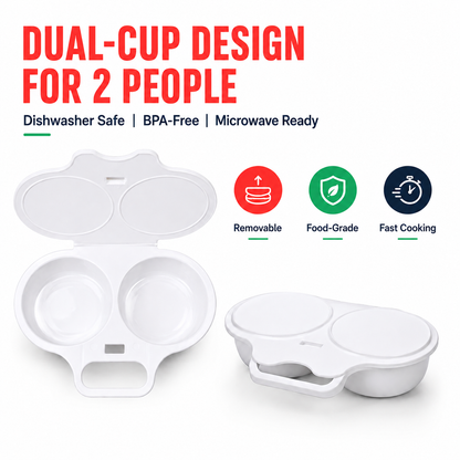 🥚Microwave Egg Poacher with Lid & Handle