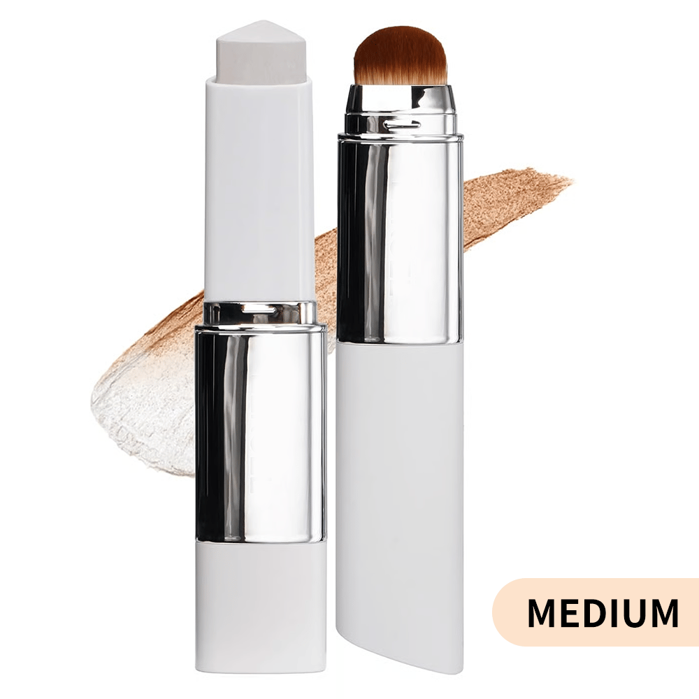 ✨3-in-1 Color-Adjusting Foundation Stick with Built-In Blending Brush