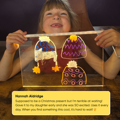 Neon LED Drawing Board for Kids