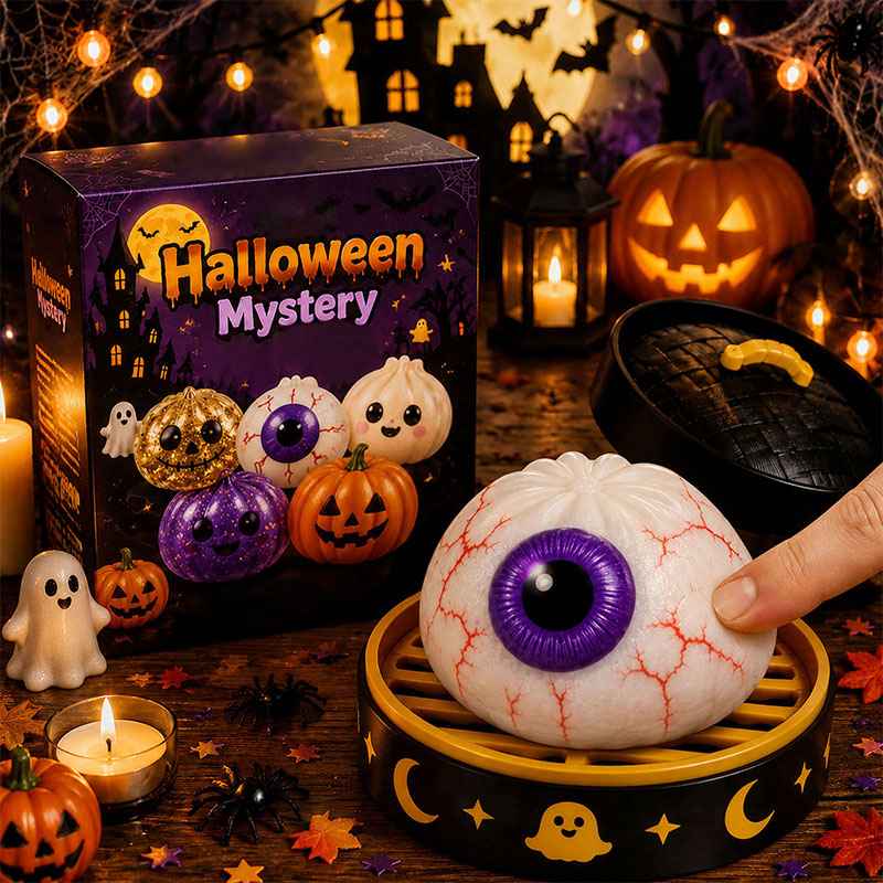 🎃 Halloween Squishy Blind Box — Slow-Rise Dumpling Squeeze Toy