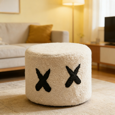 Solid wood stool