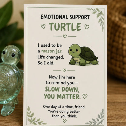 Emotional Support Glass Animal – Encouragement Card Included💌