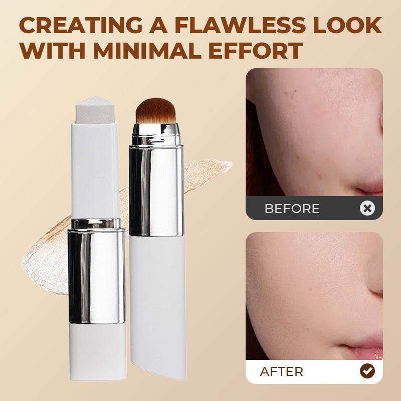 ✨3-in-1 Color-Adjusting Foundation Stick with Built-In Blending Brush