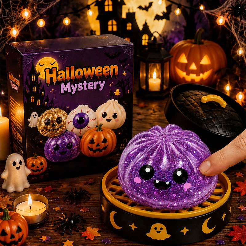 🎃 Halloween Squishy Blind Box — Slow-Rise Dumpling Squeeze Toy