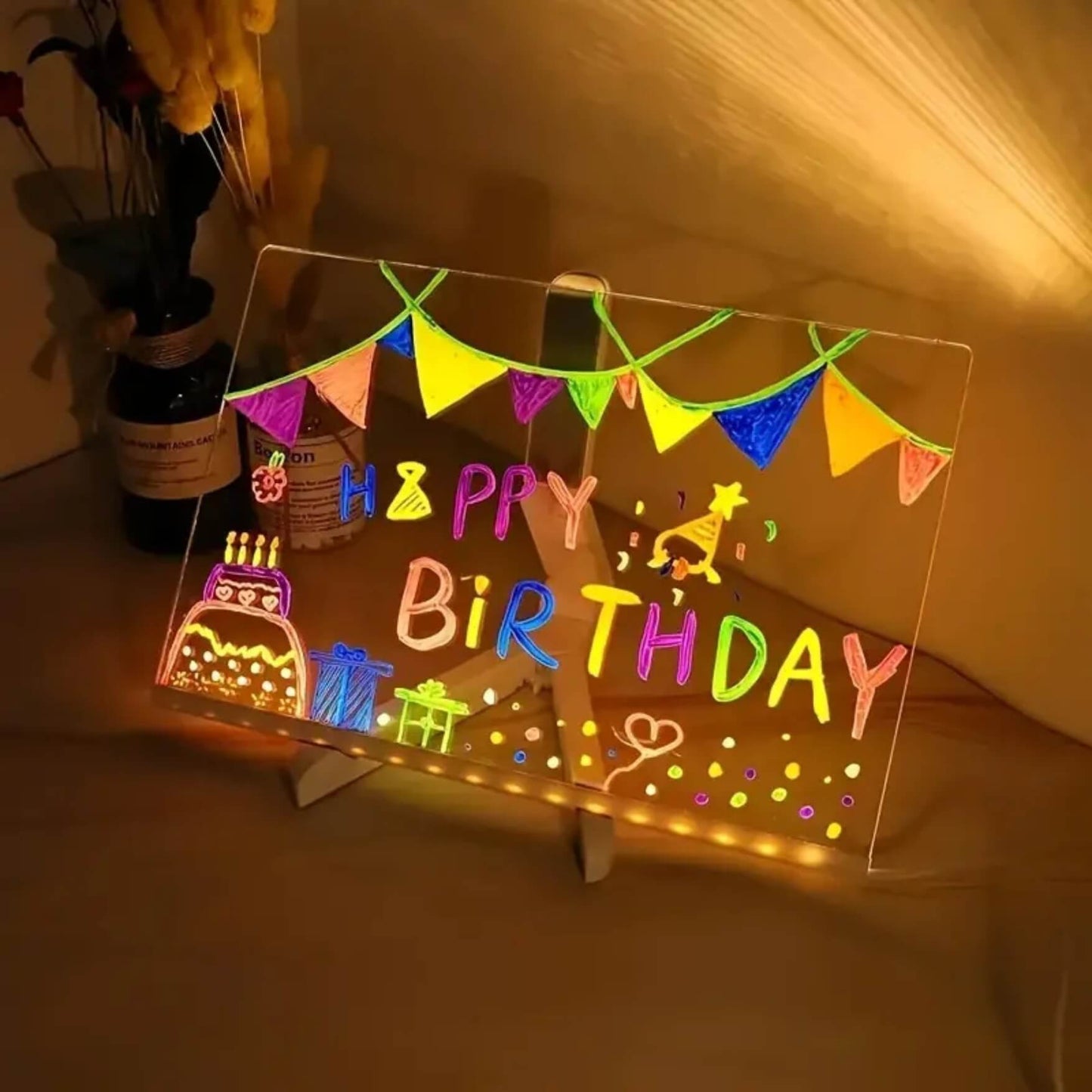 Neon LED Drawing Board for Kids