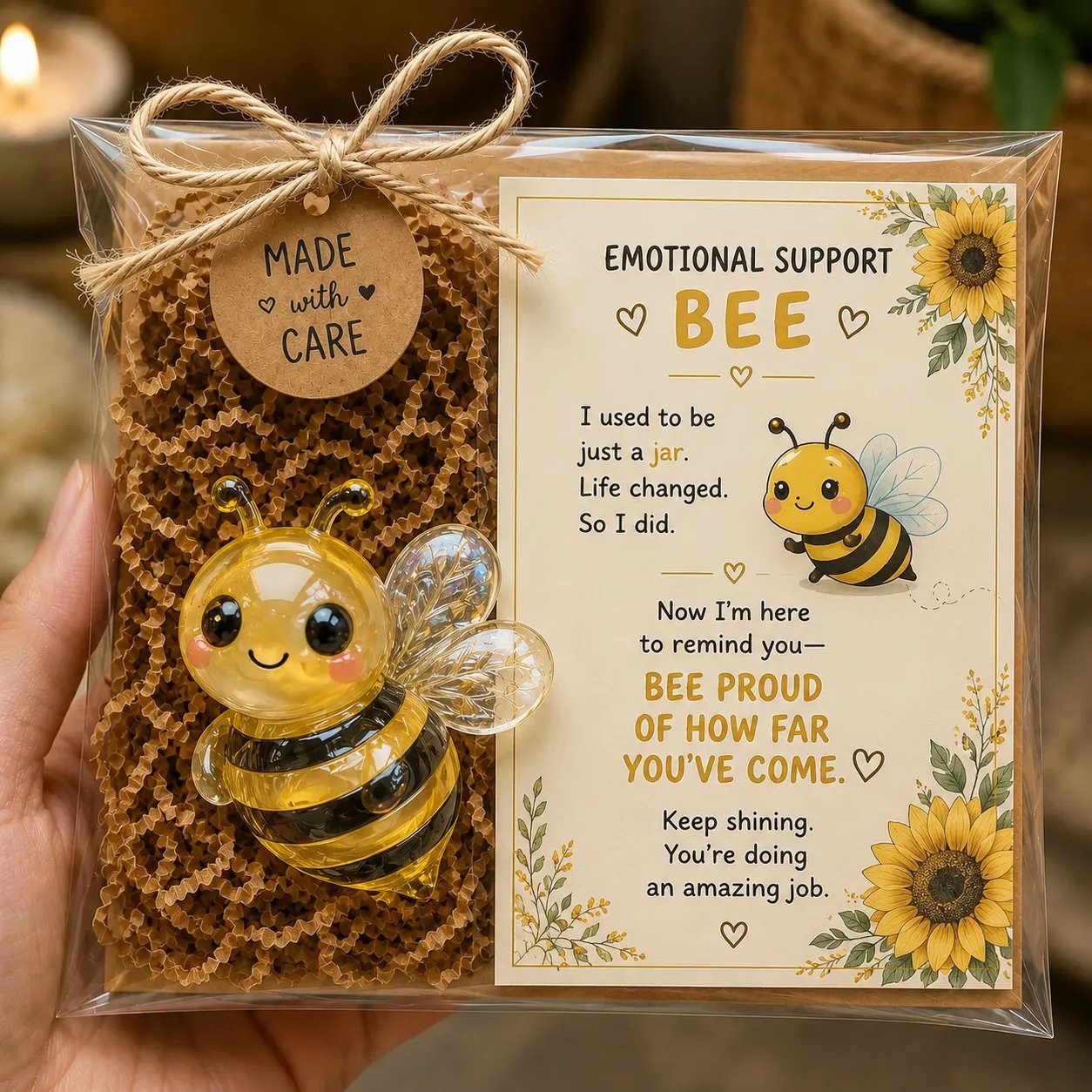 Emotional Support Glass Animal – Encouragement Card Included💌