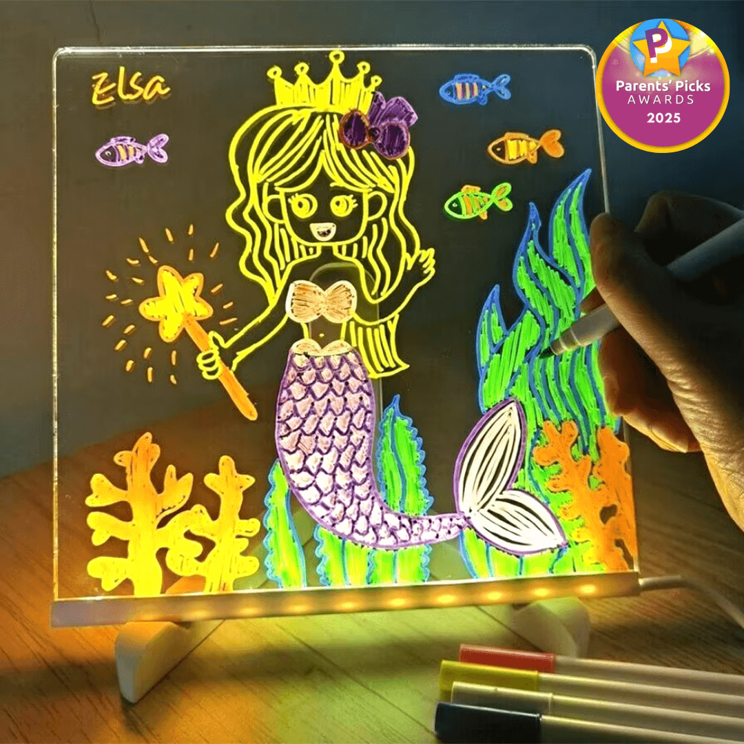 Neon LED Drawing Board for Kids