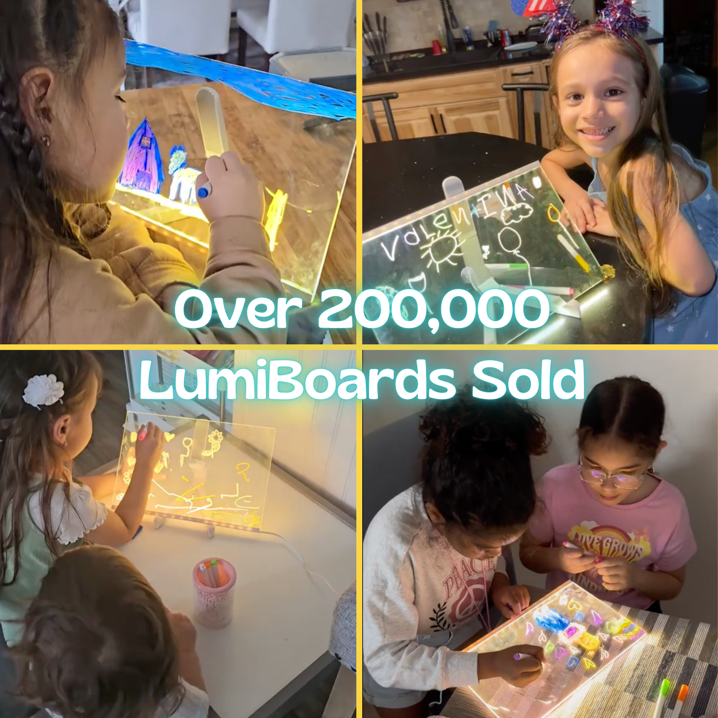 Neon LED Drawing Board for Kids