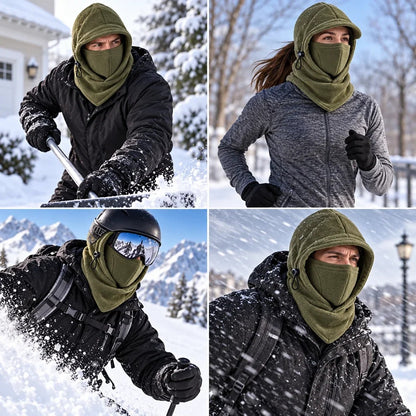 🔥Last Day 49% OFF🔥🥶Fleece Double Layer Integrated Mask Hat