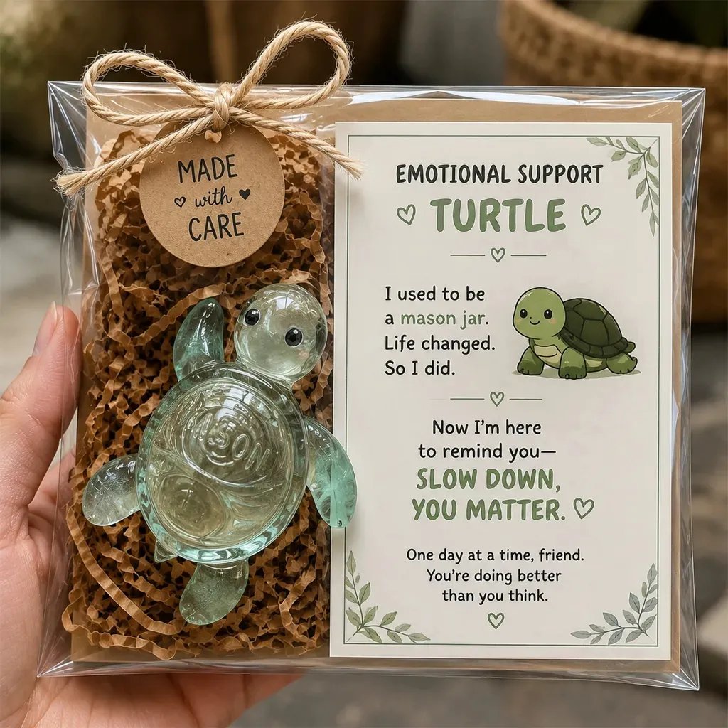 Emotional Support Glass Animal – Encouragement Card Included💌