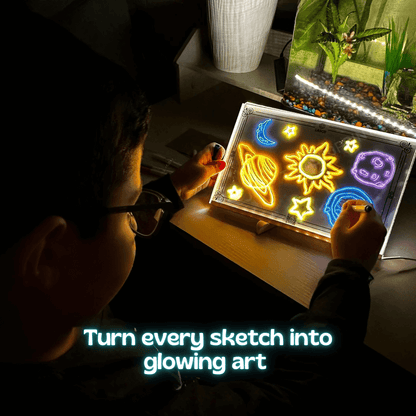 Neon LED Drawing Board for Kids