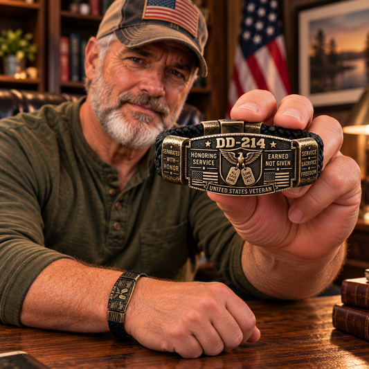 100% Handmade DD-214 Veteran Honor Bracelet(𝐂𝐡𝐚𝐝 𝐒𝐦𝐢𝐭𝐡 𝐇𝐚𝐧𝐝𝐦𝐚𝐝𝐞®)