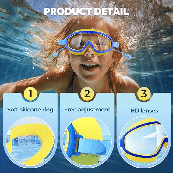 🔥No More Foggy Goggles — Kids’ HD Swim Goggles 49% OFF🔥