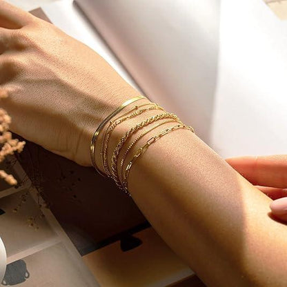 Heosuneion 6-Chain Stacking Bracelet Set