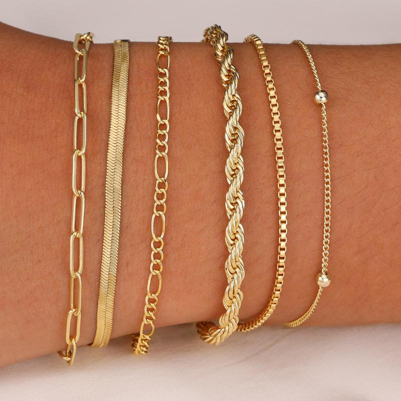 Heosuneion 6-Chain Stacking Bracelet Set