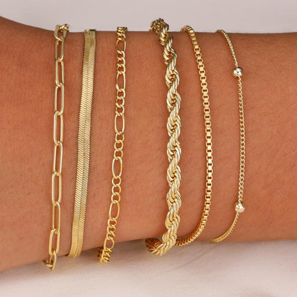 Heosuneion 6-Chain Stacking Bracelet Set