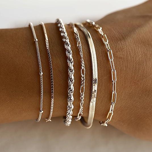 Heosuneion 6-Chain Stacking Bracelet Set