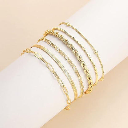 Heosuneion 6-Chain Stacking Bracelet Set