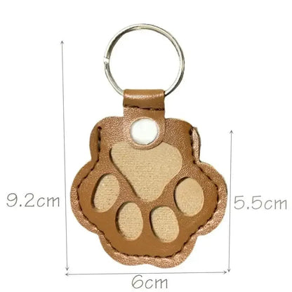 Memorial Leather Pet Hair Storage Keychain