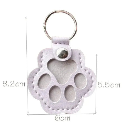 Memorial Leather Pet Hair Storage Keychain