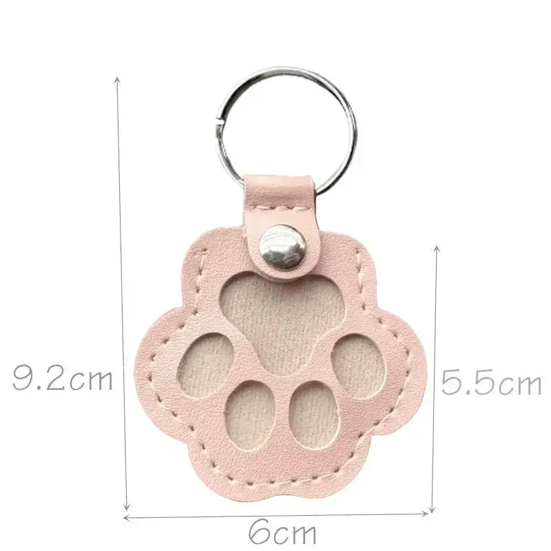 Memorial Leather Pet Hair Storage Keychain