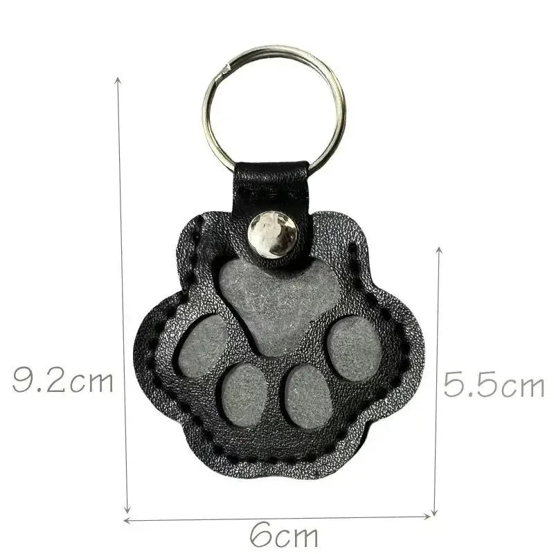 Memorial Leather Pet Hair Storage Keychain