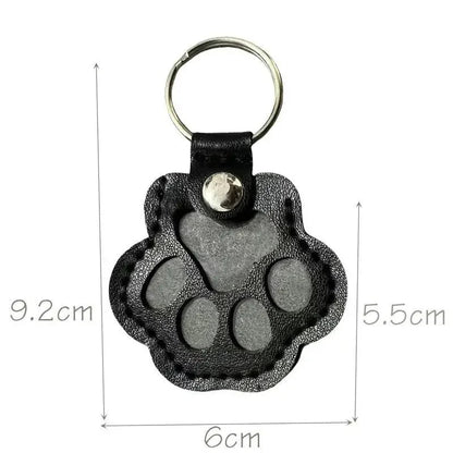 Memorial Leather Pet Hair Storage Keychain