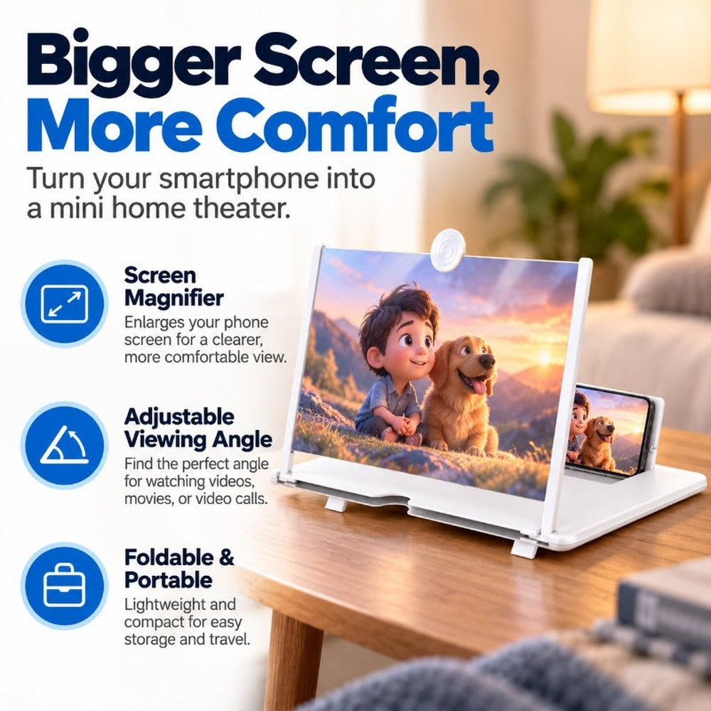3D Curved Screen Magnifier for Smartphones