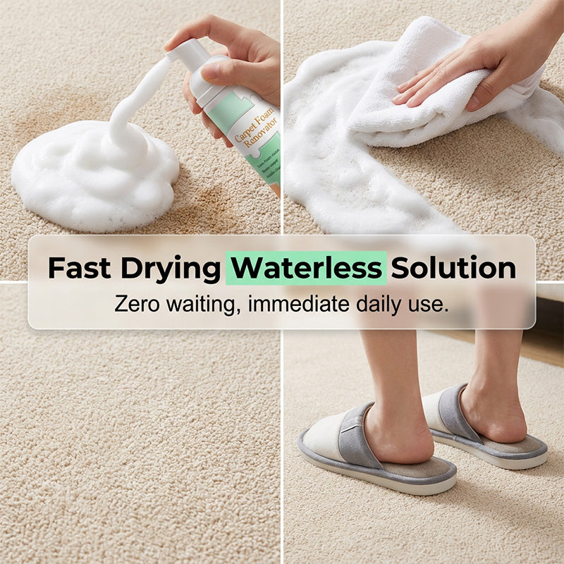 ✨ Instant Waterless Foam Stain Remover for Carpet & Fabric 🧼