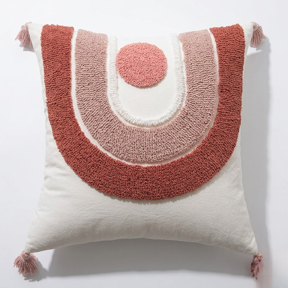 Pink polka dot throw pillow